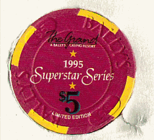 1995 Superstar Series. back of all chips in series.