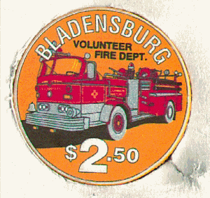 Bladensburg VFD. $2.50. Chipco. front