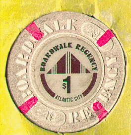 White. 4 pink insets. Triangle on inlay.