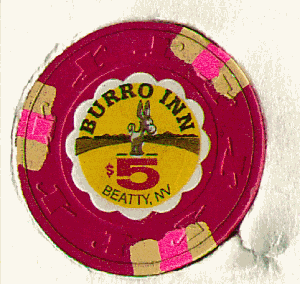 Burro Inn. Red $5. 