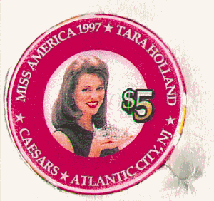 Caesars. AC. Miss America. Tara Holland. 1997. front. chipco.
