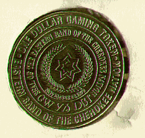 $1 Cherokee Nation token. Symbol.