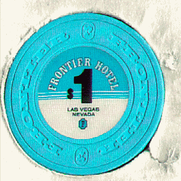 Light blue. Black $1 on half blue/white inlay.