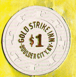 Cream. Gold hot stamp. Boulder City, NV