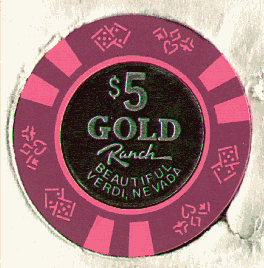 Purple. 6 light purple insets. Cardsuits & dice. Metal center.
