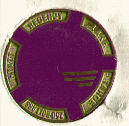 Purple. 5 brass insets. back