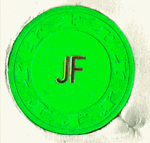 Jolly Fox Casino. Green. gold hot stamp.