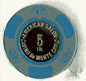 Casino de Monte Carlo. American Salon 5Fr.