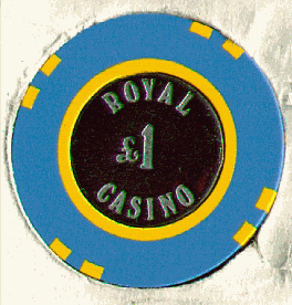 Blue. 8 yellow insets. Metal center
