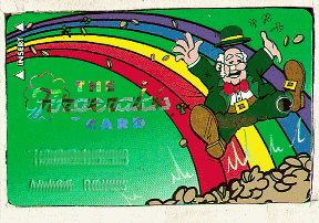 Rainbow and Pot of gold. Brown shoes.