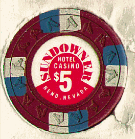 Dark red. 4 blue, cream insets. White $5. Horseheads right