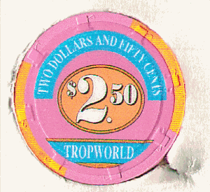 Pink. 2 orange insets. White $2.50. front