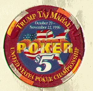 Taj Mahal 1st Poker. 1996. front