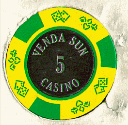 Yellow. 3 green insets. metal center