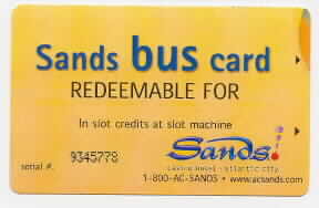 Bus Card. Gold.