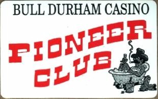 White. Red lettered Pioneer Club. 